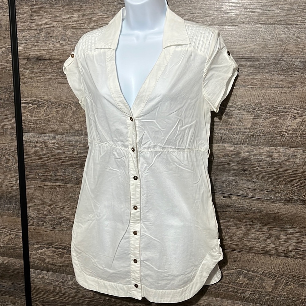 White button down tunic